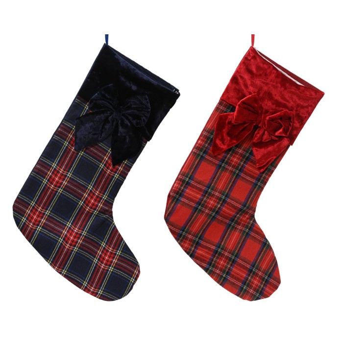 CALZA SCOZZESE FIOCCO VELLUTO H.28